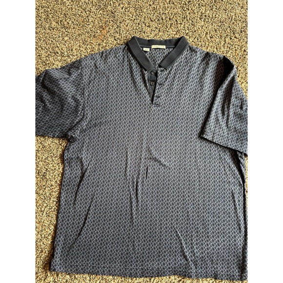 Cutter & Buck Shirt Mens XL Polo Blue Geometric Print 100% Cotton H13 - Picture 3 of 6